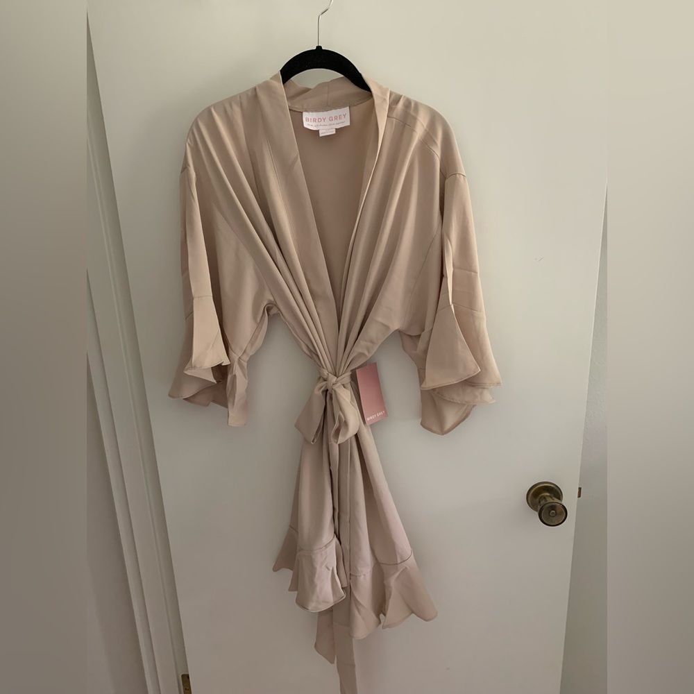 Beige Robe, Birdy Grey Kenny Ruffle Robe M/L